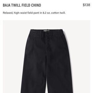Buck Mason Size 25 Black, Baja Twill Field Chino